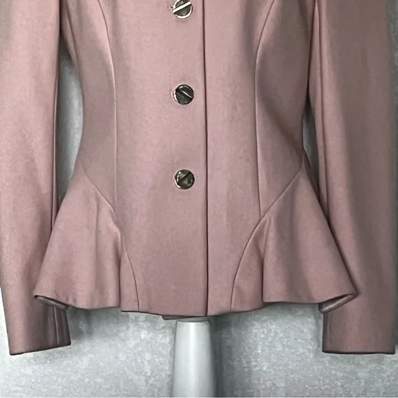 Ted Baker Touch of Cashmere Wool Blend Blazer Sz 3 Luxury European Chic Designer - Picture 4 of 16